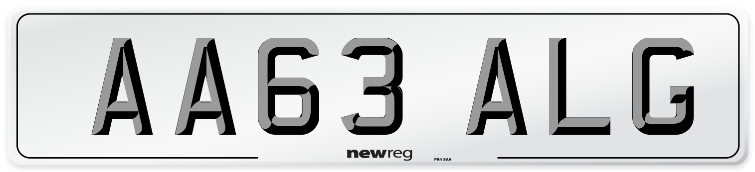 AA63 ALG Number Plate from New Reg